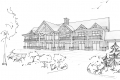 West Elevation - Rear Patio & Suites